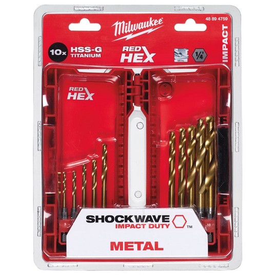 MILWAUKEE KOMPLET WIERTEŁ SHOCKWAVE 10szt 48894759 -zdjęcie numer 2
