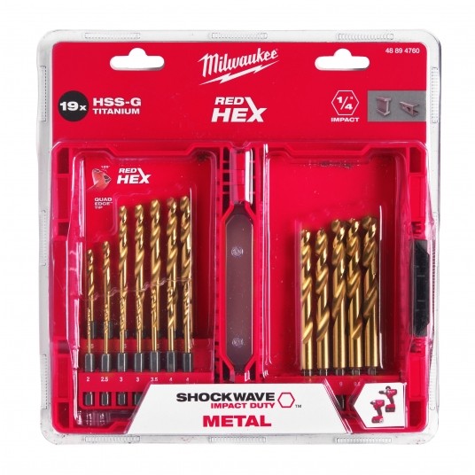 MILWAUKEE KOMPLET WIERTEŁ SHOCKWAVE 19szt 48894760 -zdjęcie numer 5