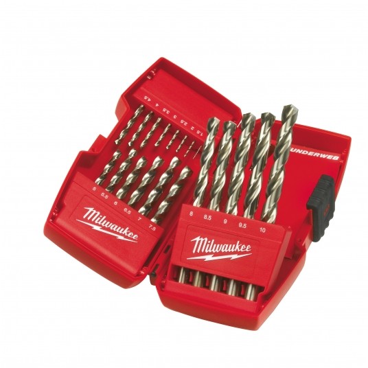 MILWAUKEE KOMPLET WIERTEŁ THW HSS-G 1-10mm 19szt -zdjęcie numer 1
