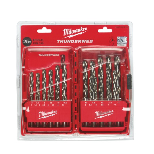 MILWAUKEE KOMPLET WIERTEŁ THW HSS-G 1-13mm 25szt -zdjęcie numer 4