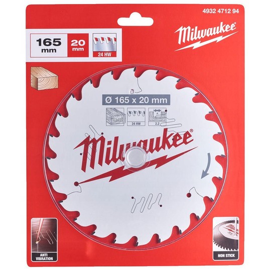 MILWAUKEE PIŁA TARCZOWA 165mm 24z 4932471294 -zdjęcie numer 1