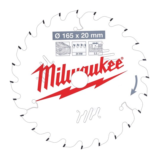 MILWAUKEE PIŁA TARCZOWA 165mm 24z 4932471294 -zdjęcie numer 2