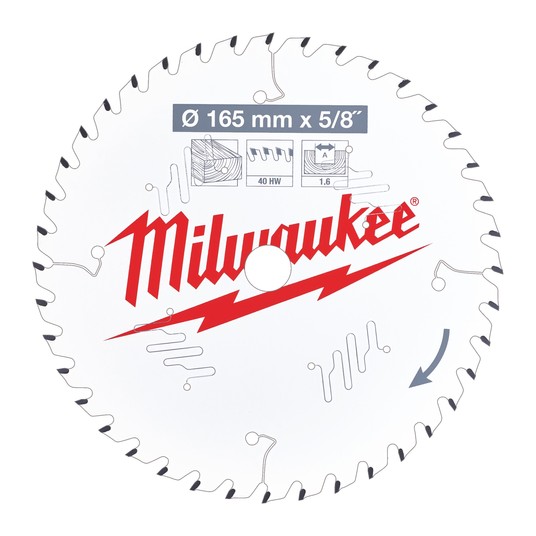 MILWAUKEE PIŁA TARCZOWA 165mm 40z 4932471932 -zdjęcie numer 2