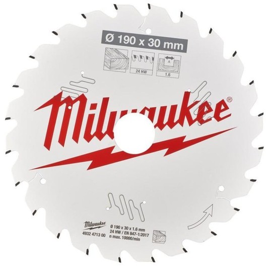 MILWAUKEE PIŁA TARCZOWA 190mm 24z 4932471300 -zdjęcie numer 2