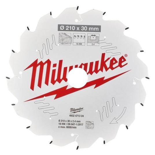 MILWAUKEE PIŁA TARCZOWA 210mm 16z ATB 4932471324 -zdjęcie numer 2