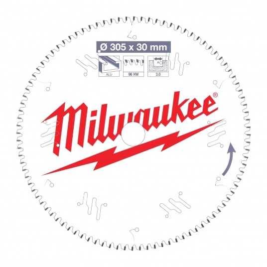 MILWAUKEE PIŁA TARCZOWA DO ALUMINIUM 305mm 96z -zdjęcie numer 1
