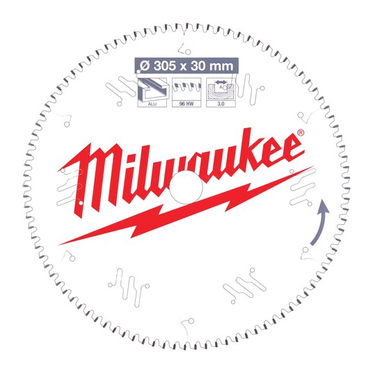 MILWAUKEE PIŁA TARCZOWA DO ALUMINIUM 305mm 96z -zdjęcie numer 1