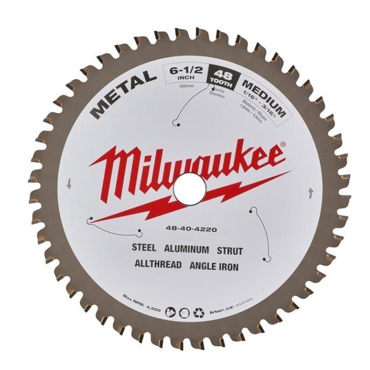 MILWAUKEE PIŁA TARCZOWA DO METALU 165x5/8x1,6 48z -zdjęcie numer 1