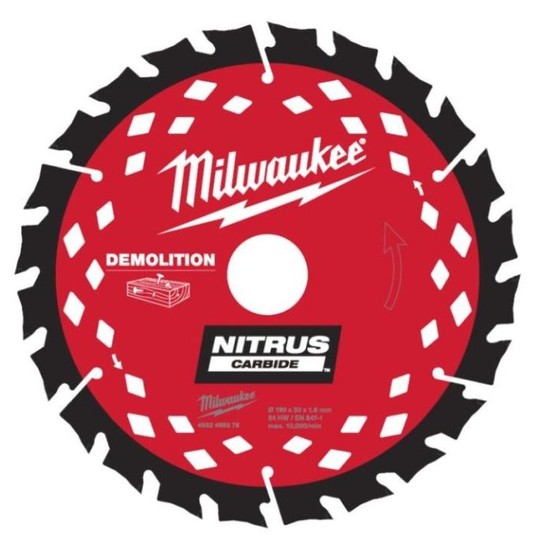 MILWAUKEE PIŁA TARCZOWA NITRUS P WD 190x30x1.6 24Z -zdjęcie numer 1