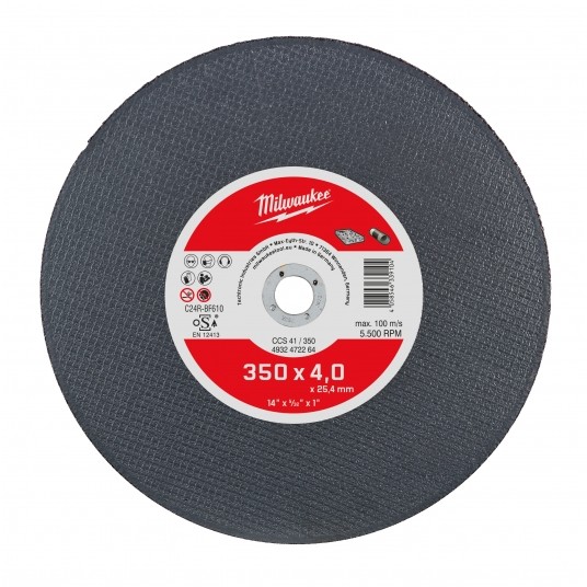 MILWAUKEE TARCZA 350x4x25,4 DO MAT. ABRAZYJNYCH -zdjęcie numer 3