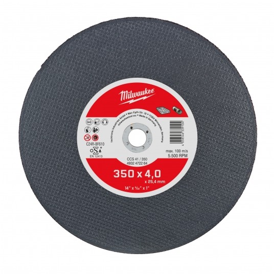MILWAUKEE TARCZA 350x4x25,4 DO MAT. ABRAZYJNYCH -zdjęcie numer 1