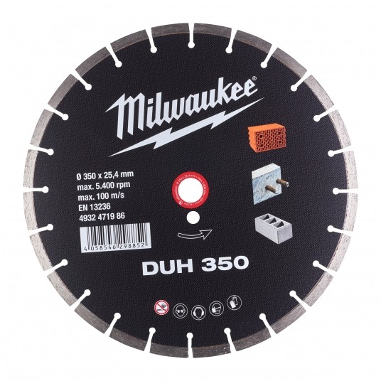 MILWAUKEE TARCZA DIAMENTOWA DUH 350mm -zdjęcie numer 1