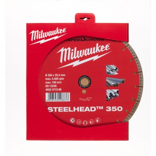 MILWAUKEE TARCZA DIAMENTOWA STEELHEAD 350mm -zdjęcie numer 3