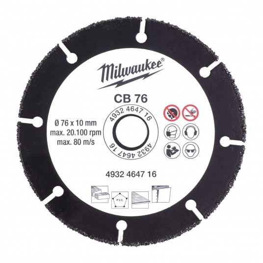 MILWAUKEE TARCZA UNIW. Z NASYPEM Z WĘGLIKA 76mm -zdjęcie numer 2
