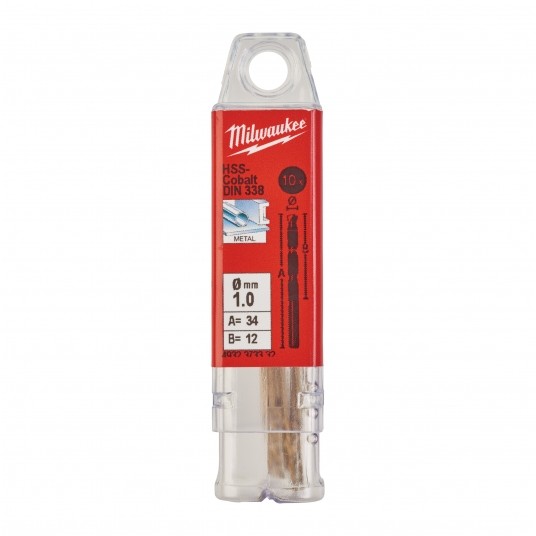 MILWAUKEE WIERTŁO DO METALU HSS-G RED COBALT 1.0 -zdjęcie numer 2