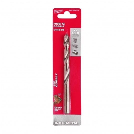 MILWAUKEE WIERTŁO DO METALU HSS-G RED COBALT 10.0 -zdjęcie numer 5