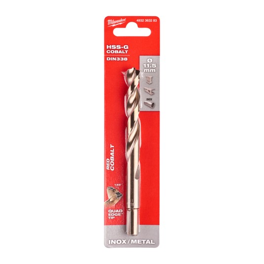 MILWAUKEE WIERTŁO DO METALU HSS-G RED COBALT 11.5 -zdjęcie numer 5