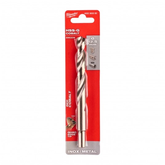 MILWAUKEE WIERTŁO DO METALU HSS-G RED COBALT 12.5 -zdjęcie numer 5