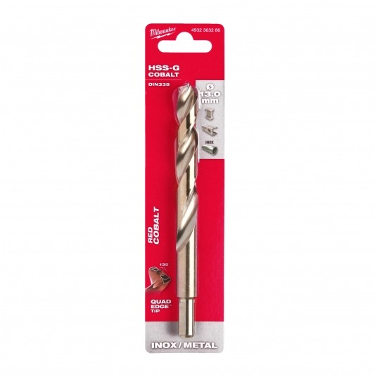 MILWAUKEE WIERTŁO DO METALU HSS-G RED COBALT 13.0 -zdjęcie numer 5