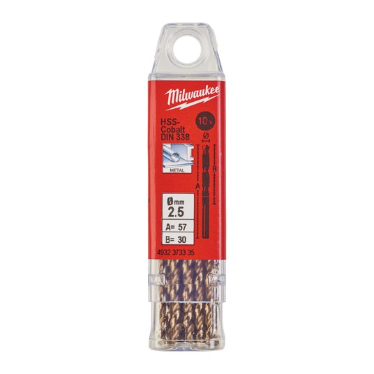 MILWAUKEE WIERTŁO DO METALU HSS-G RED COBALT 2.5 -zdjęcie numer 2