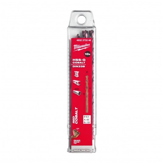 MILWAUKEE WIERTŁO DO METALU HSS-G RED COBALT 6.5 -zdjęcie numer 2
