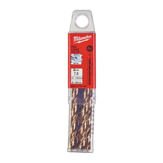 MILWAUKEE WIERTŁO DO METALU HSS-G RED COBALT 7.0 -zdjęcie numer 2