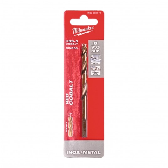 MILWAUKEE WIERTŁO DO METALU HSS-G RED COBALT 7.0 -zdjęcie numer 5