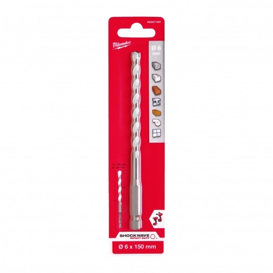 MILWAUKEE WIERTŁO UNIWERSALNE 6X150mm -zdjęcie numer 2