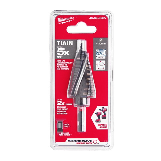 MILWAUKEE WIERTŁO WIELOSTOPNIOWE 4-30mm BIT 1/4" -zdjęcie numer 4