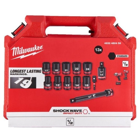 MILWAUKEE ZESTAW NASADEK UDAROWYCH 1/2" 13szt. -zdjęcie numer 2