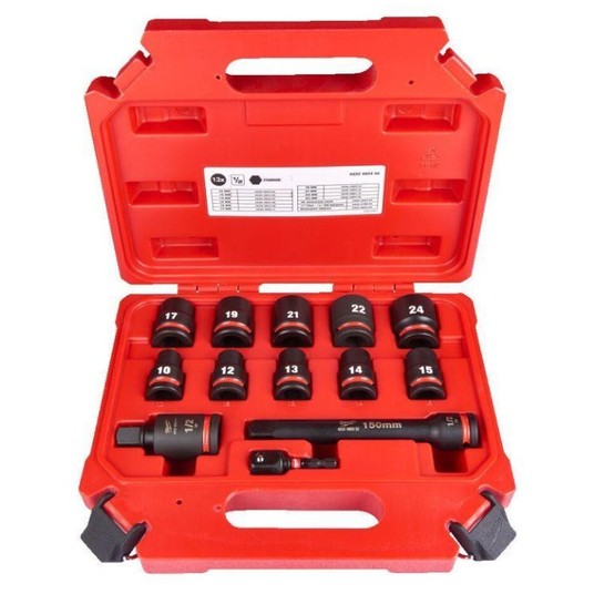MILWAUKEE ZESTAW NASADEK UDAROWYCH 1/2" 13szt. -zdjęcie numer 1