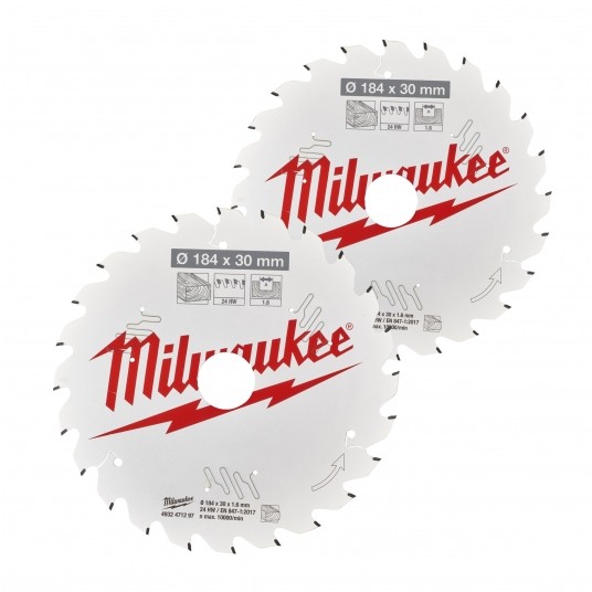 MILWAUKEE ZESTAW TARCZ 190x30 24/48z 4932479574 -zdjęcie numer 1
