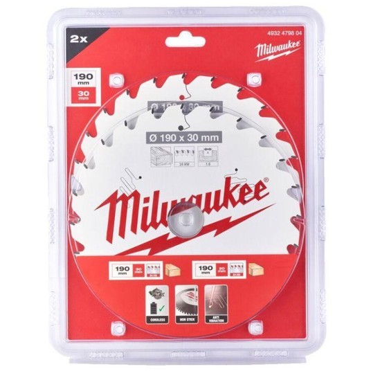 MILWAUKEE ZESTAW TARCZ 190x30 24z 4932479804 -zdjęcie numer 1