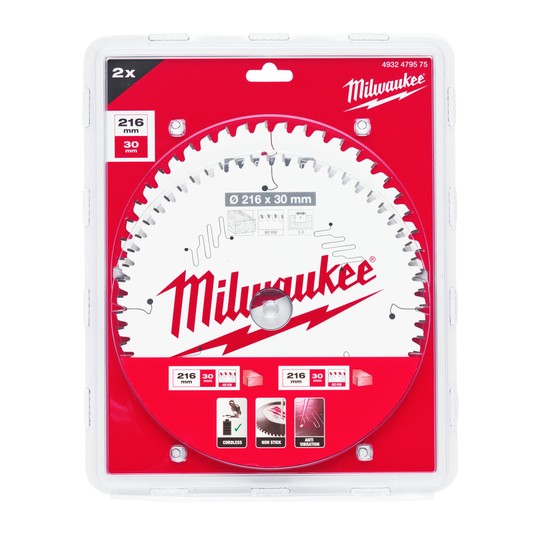 MILWAUKEE ZESTAW TARCZ 216x30 48/60z 4932479575 -zdjęcie numer 2