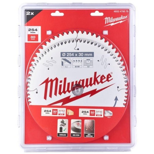 MILWAUKEE ZESTAW TARCZ 254x30 60/80z 4932479576 -zdjęcie numer 1