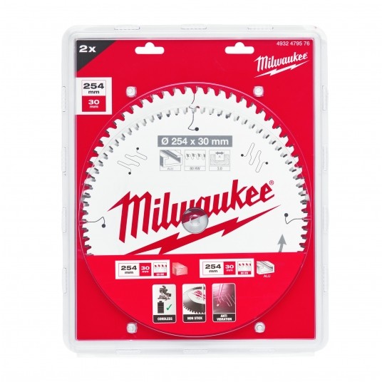 MILWAUKEE ZESTAW TARCZ 254x30 60/80z 4932479576 -zdjęcie numer 2