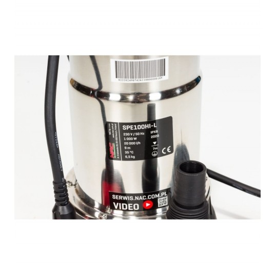 NAC POMPA DO WODY BRUDNEJ 1000W 20000L/H SPE100HI -zdjęcie numer 2