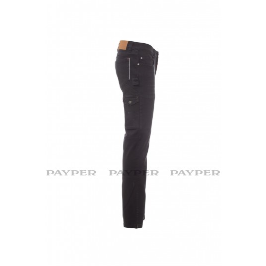 PAYPER SPODNIE DO PASA WEST DENIM STRETCH BLACK 48 -zdjęcie numer 4