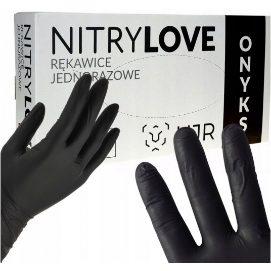 RĘKAWICE NITRYLOWE 4MD IRIS BLACK 100szt roz. S -zdjęcie numer 1