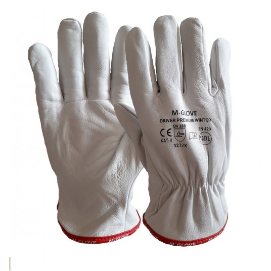 RĘKAWICE ROBOCZE OCIEPLANE SKÓRA DRIVER roz. 9 -zdjęcie numer 1