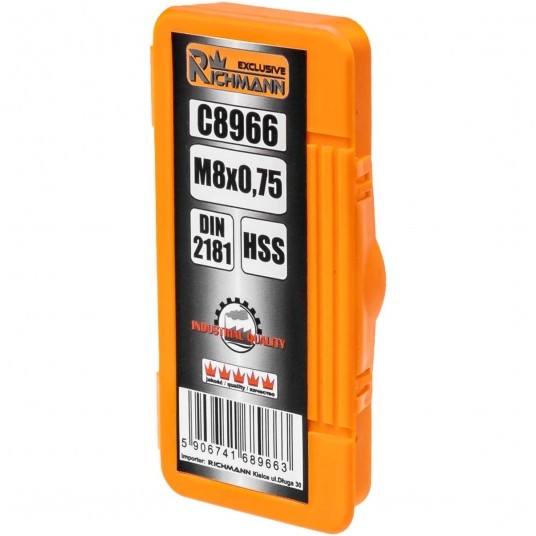 RICHMANN GWINTOWNIK DROBN HSS M 8X0,75 2sz DIN2181 -zdjęcie numer 3
