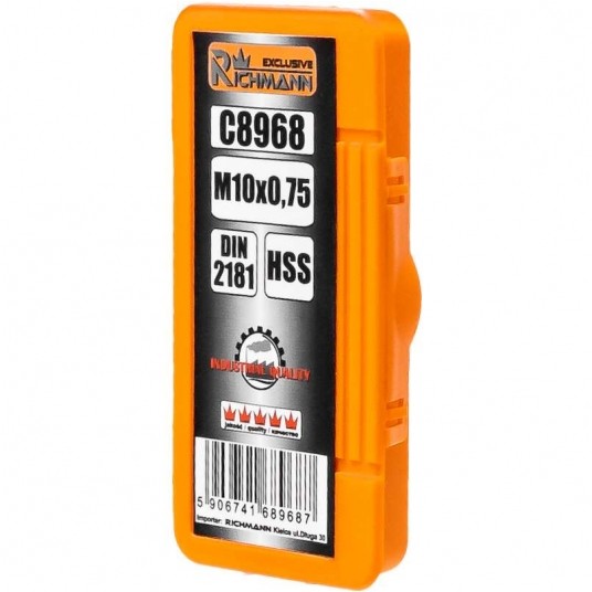 RICHMANN GWINTOWNIK DROBN HSS M10X0,75 2sz DIN2181 -zdjęcie numer 3