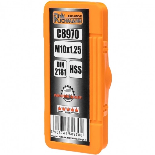 RICHMANN GWINTOWNIK DROBN HSS M10X1,25 2sz DIN2181 -zdjęcie numer 3