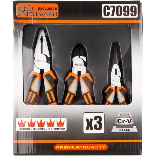 RICHMANN KOMPLET SZCZYPIEC 3el INDUSTRY C7099 -zdjęcie numer 1
