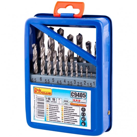 RICHMANN KOMPLET WIERTEŁ 1-10mm 19szt C9405 -zdjęcie numer 5