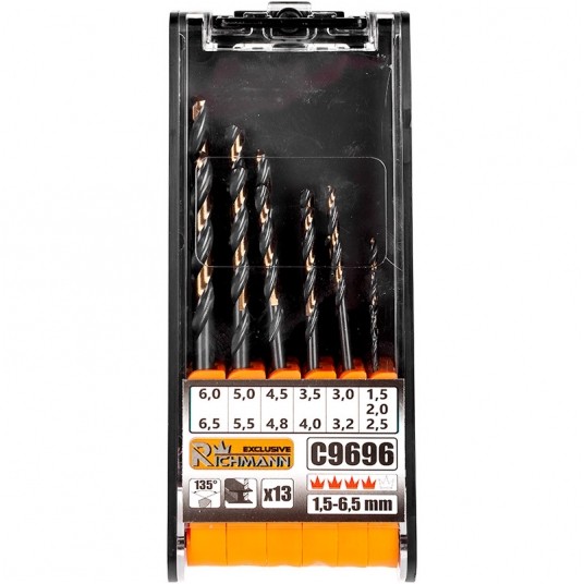RICHMANN KOMPLET WIERTEŁ 1,5-6,5mm 13szt PROFI -zdjęcie numer 1