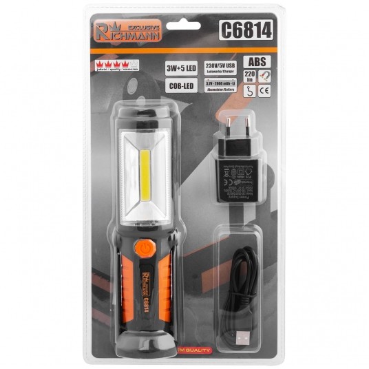 RICHMANN LAMPA WARSZTATOWA 3W + 5 LED C6814 -zdjęcie numer 8