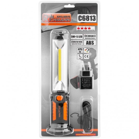 RICHMANN LAMPA WARSZTATOWA 5W + 5 LED C6813 -zdjęcie numer 9