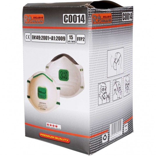 RICHMANN MASKA PRZECIWPYŁOWA Z ZAWORKIEM CE FFP2 -zdjęcie numer 6