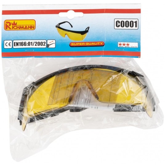 RICHMANN OKULARY OCHRONNE YSA1 ŻÓŁTE REG.ZAUSZ. -zdjęcie numer 3